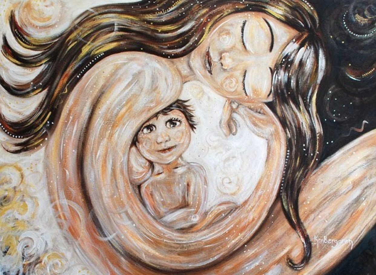 Любовь матери примеры. Кэти Берггрен картины. Кэти Берггрен картины семья. Картины Кэти Берггрен зачатие. Кэти Берггрен любовь.