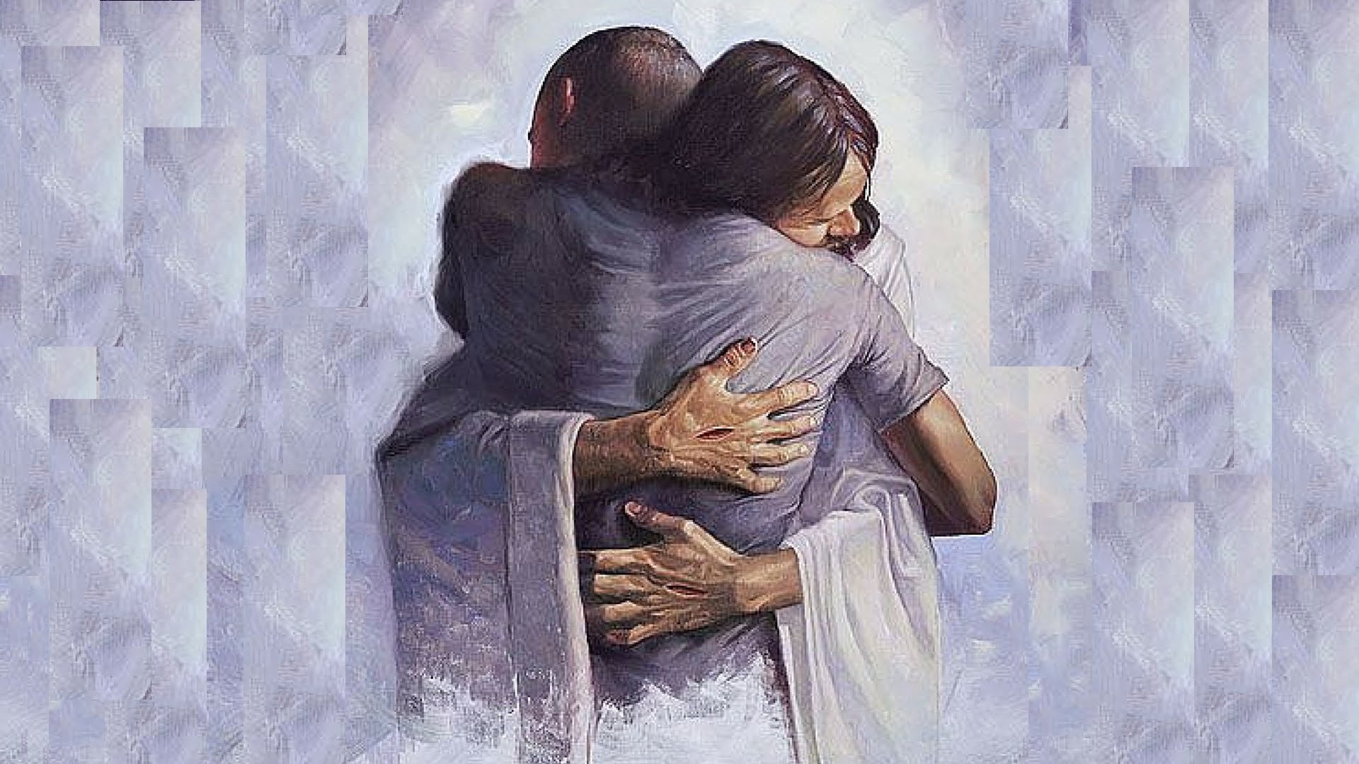 Возможное прощение. Объятия живопись. Христос обнимает человека. Бог обнимает человека. В объятиях Иисуса.