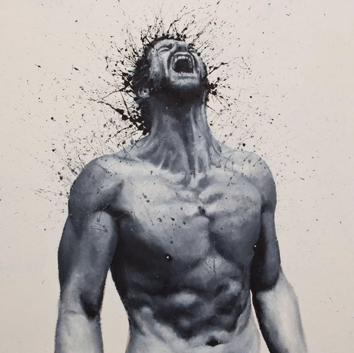 Муж кричал от боли. Эмоциональные картины художника Paolo Troilo. Отчаяние мужчины.