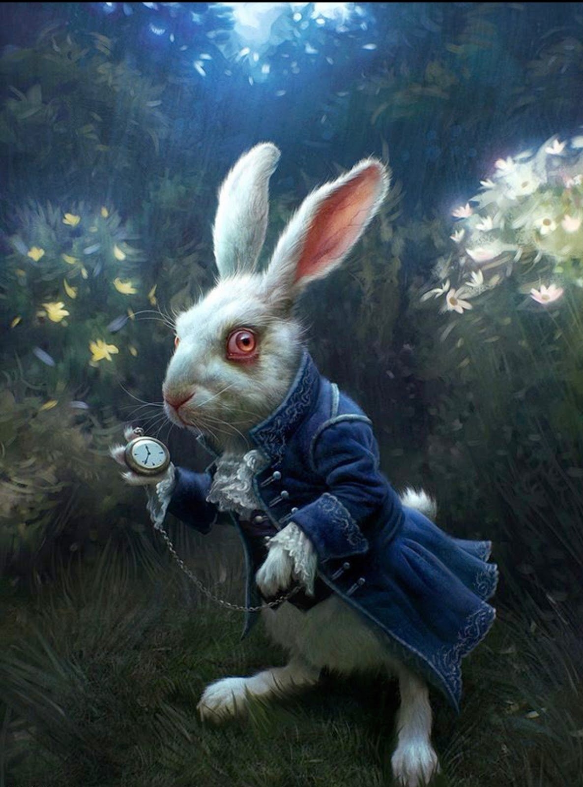 Белый кролик из Алисы в стране чудес. День мартовского зайца