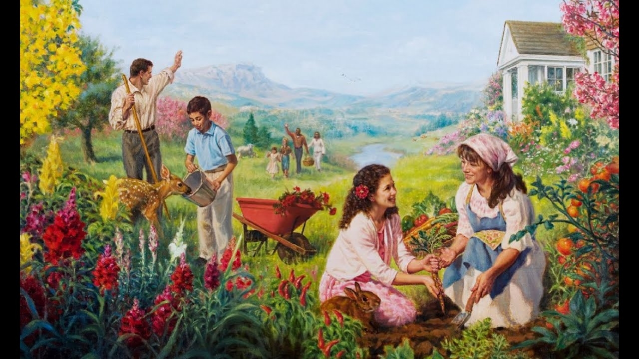 Https jw org. Свидетели Иеговы рай на земле. Иллюстрации свидетелей Иеговы рай. Рай на земле новый мир свидетели Иеговы.