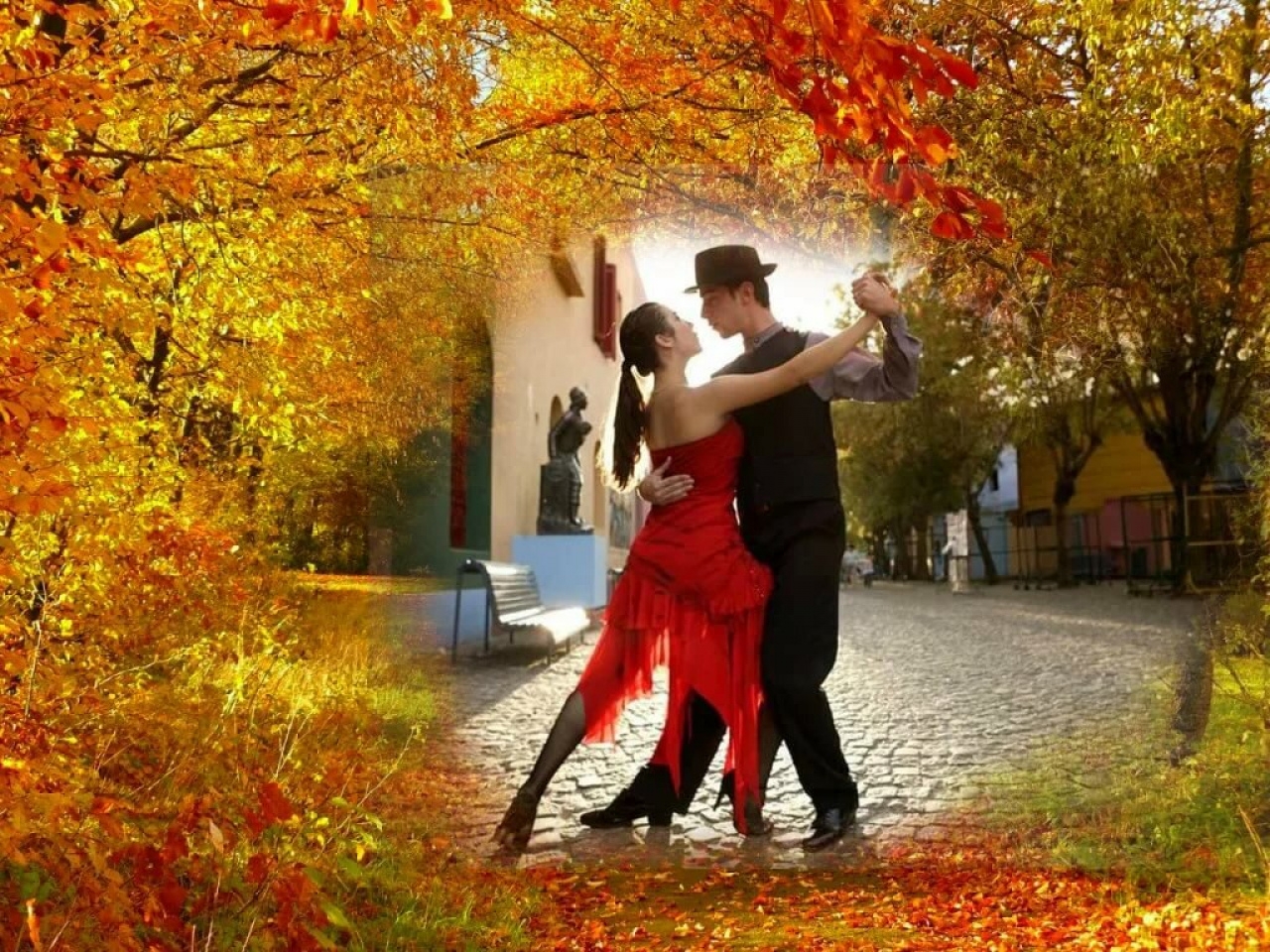 Песня под танго. Осенние листья для танца. Осенний танец. Танец на осенний бал. Танцы в осеннем парке.