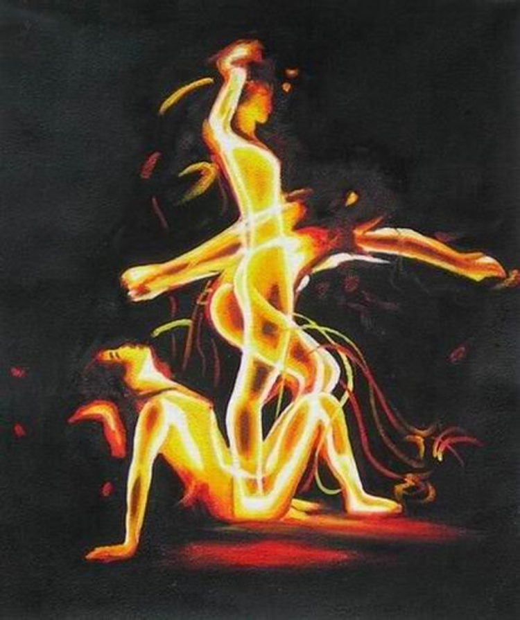 "Огненный танец" Андрея Атрошенко. Огонь живопись. Огненная страсть. Огонь в картинах художников.
