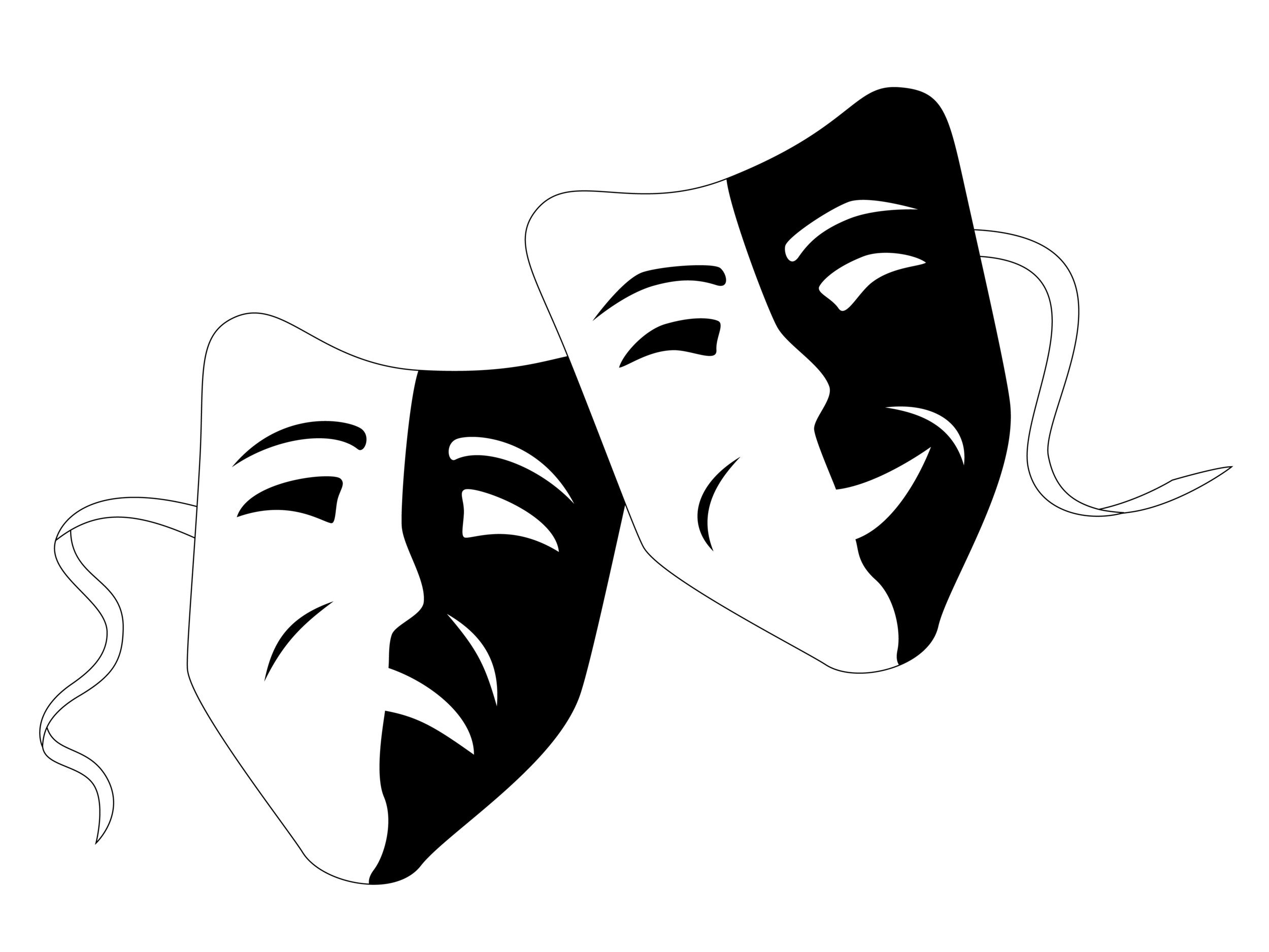 Грустная маска театральная